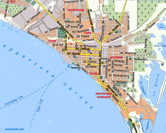 Карта Бердянск