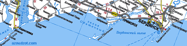 Карта курортов Запорожская область